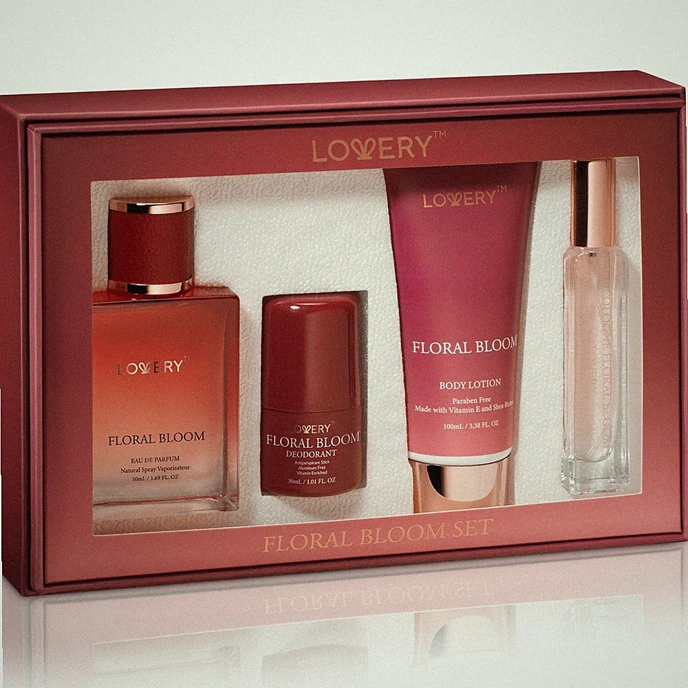 5pc set, Perfume for Women New in Box, Perfumed Body Lotion, Deodorant Stick, +