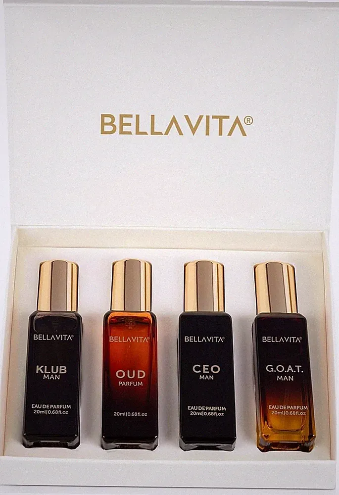 Bellavita Luxury Men's Perfume Gift Set with CEO Man, G.O.A.T., Klub, and Oud...