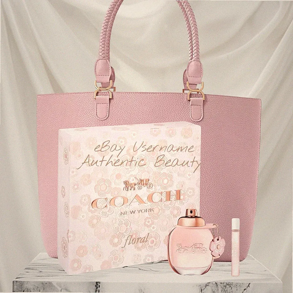 Coach Floral Fragrance 3Pc Gift Set for MOM 1.7 Oz & 0.25 Oz/Pink Ulta Bag NWT