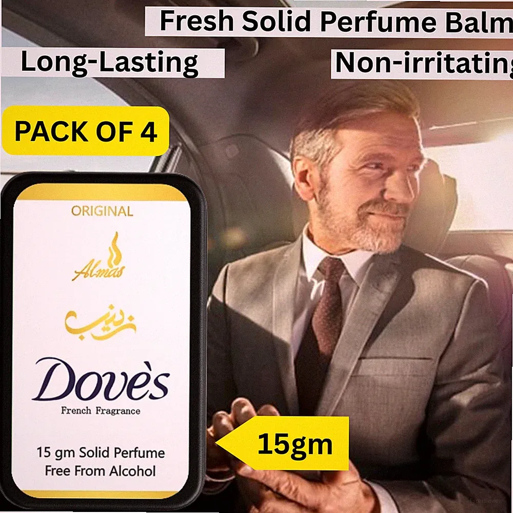 Dove's Soap Solid Body Perfume Fragrance 15gm Pack of 4 LongLasting Alcohol-free