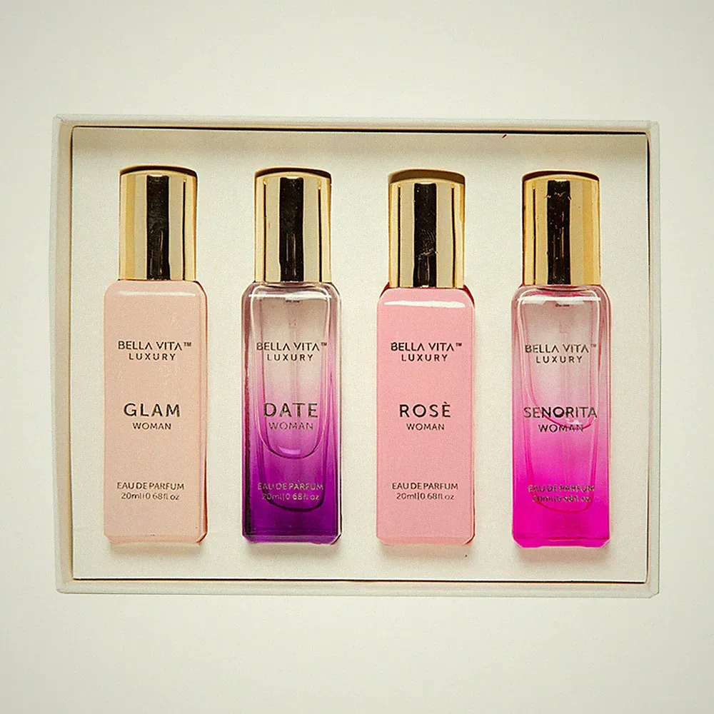 Luxury Perfume Gift Set by Bellavita for Women - 4 Pc Gift Set