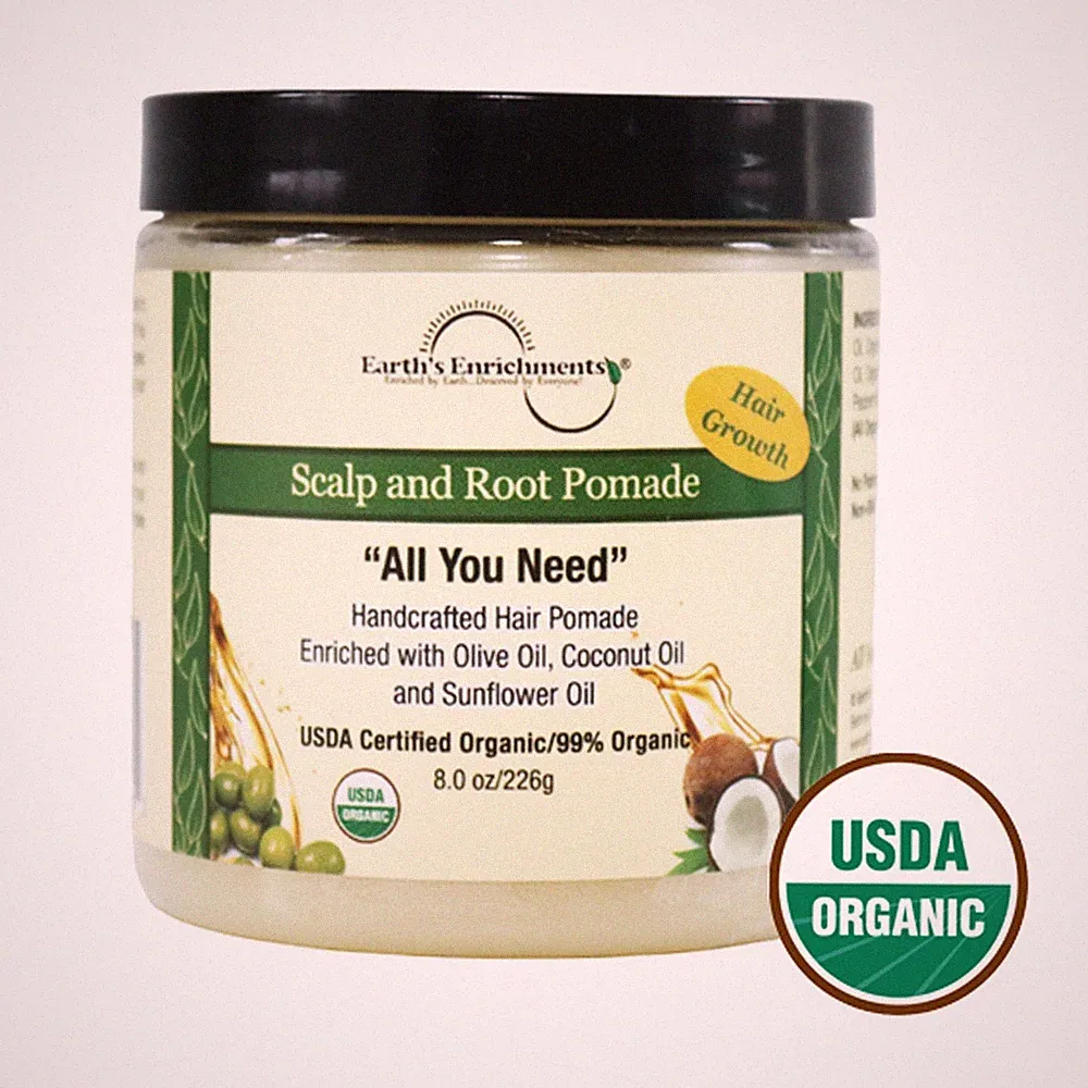 Organic Pomade - Hair Growth, Stops Itchy, Dry Scalp, Dandruff Relief, Grease
