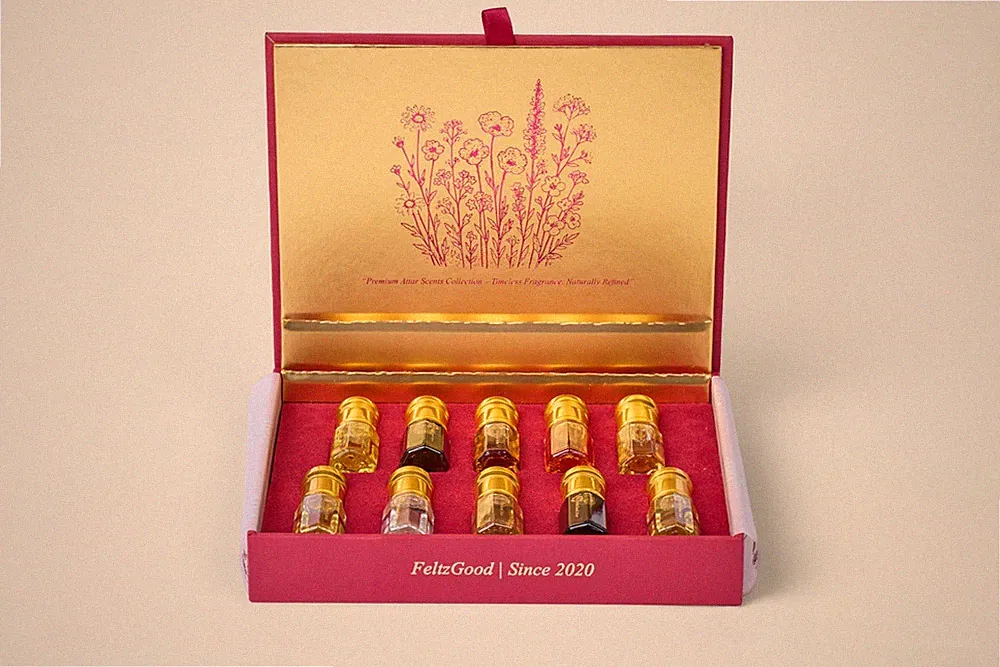 Royal Attar Perfume Oil Gift Set – 10x3ml Alcohol-Free Natural Fragrance